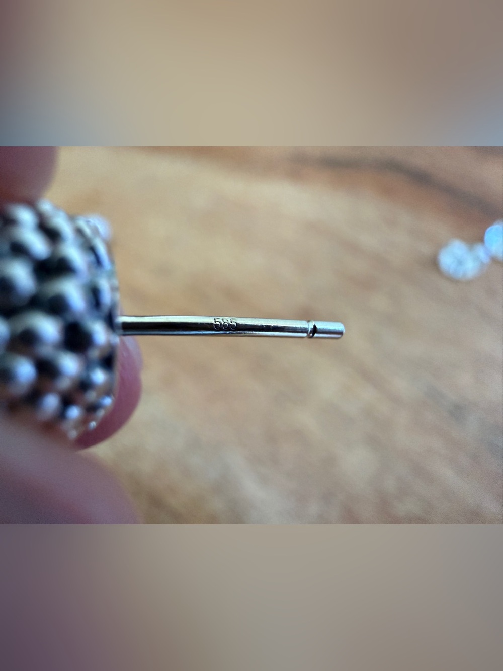 Lagos Caviar Sterling Silver 14K Posts Stud Earrings - Picture 8 of 13